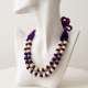 Handmade Jewelry Purple Bead Layered Necklace